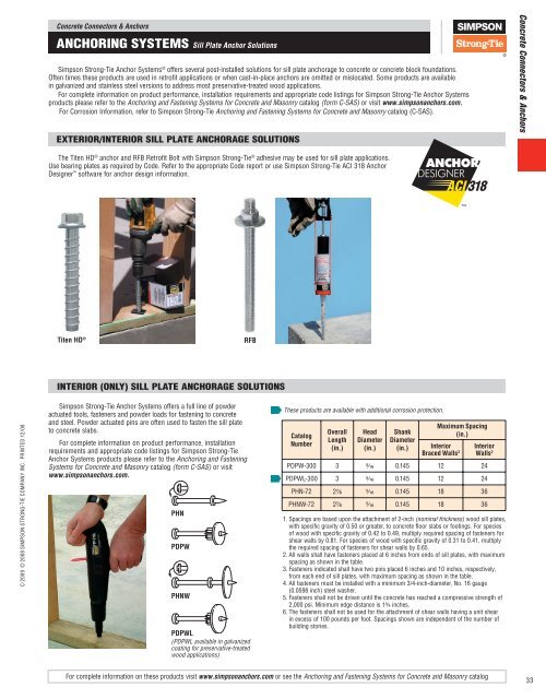 Simpson Strongtie Specific Dixie Construction Products