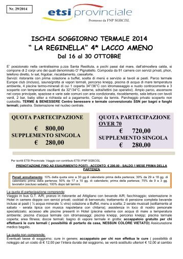 Ischia - dal 13 al 27 ottobre 2013 - SGB - CISL