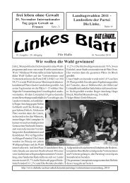 Ausgabe Nr. 19 vom 16. November 2010 - DIE LINKE. Halle /Saale