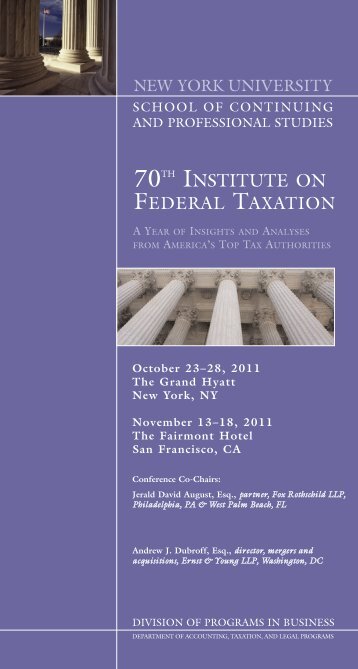 New York University 70th Institute on Federal Taxation