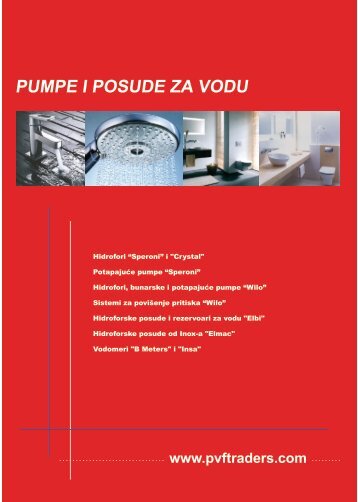 Pumpe i posude za vodu - PVF Traders