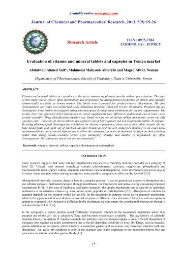 pharmacopeia research papers pharmacopeia research papers