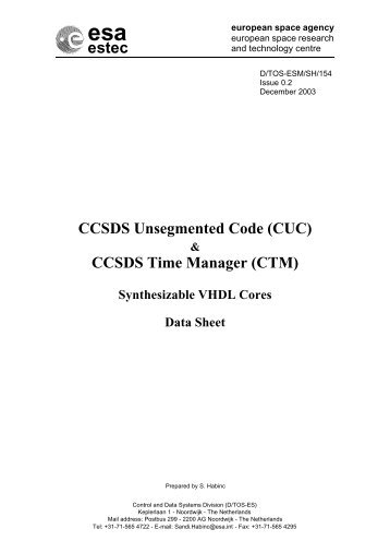 CCSDS Time Manager - Microelectronics - ESA