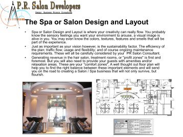 The Spa or Salon Design and Layout - Iowa Beauty Supply