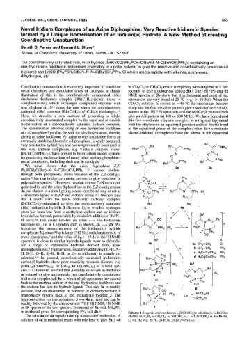 Novel Iridium Complexes of an Azine Diphosphine: Very Reactive ...