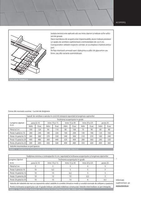 FIŞE TEHNICE DE PROIECTARE ACOPERIŞ - Sisteme-fatade.ro