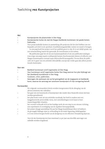 pro Kunstprojecten - Stroom Den Haag