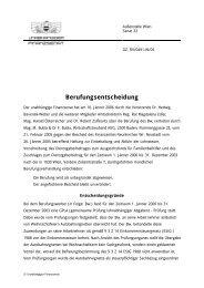 Berufungsentscheidung - CONSULTATIO