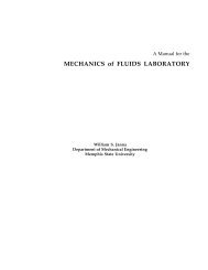 MECHANICS of FLUIDS LABORATORY - Mechanical Engineering