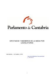 LEGISLATURA PROVISIONAL - Parlamento de Cantabria
