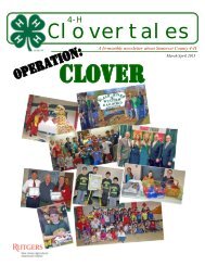 4-H Clovertales - RCE of Somerset County - Rutgers, The State ...