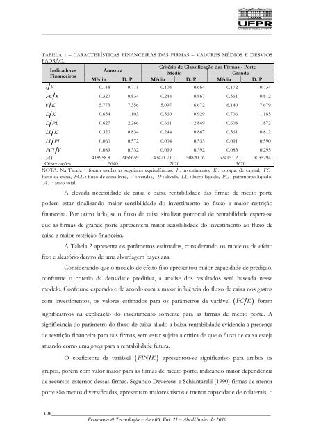 Boletim Economia & Tecnologia - Revista Economia & Tecnologia ...