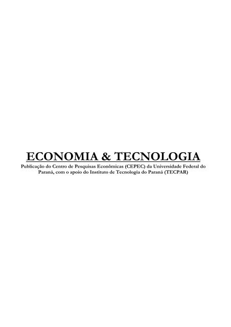 Boletim Economia & Tecnologia - Revista Economia & Tecnologia ...