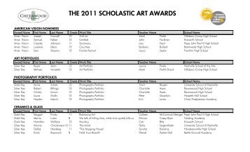 THE 2011 SCHOLASTIC ART AWARDS