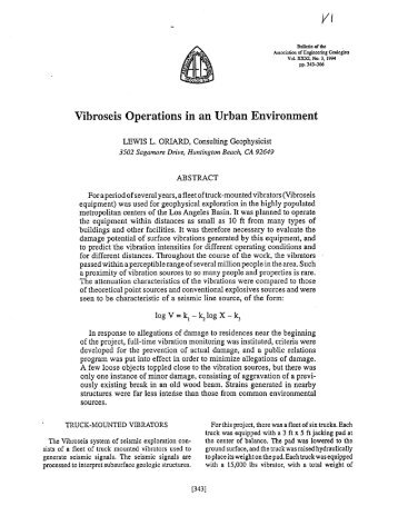 Vibroseis Operations in an Urban Environment - Canadian ...
