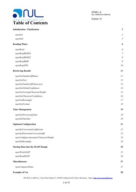 VPAR v4.0 - Neurallabs