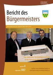 BÃ¼rgermeisterbericht Herbst 2007 - Gemeinde Wieselburg-Land