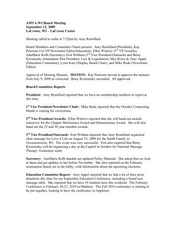 September 12, 2009 Board Meeting Minutes