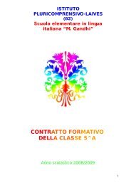 CONTRATTO FORMATIVO DELLA CLASSE 5^A - Scuola3D