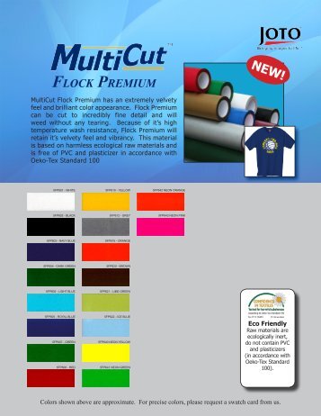 MultiCut Flock Premium Swatch Card [PDF] - Joto