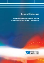 General Catalogue - Watts Industries