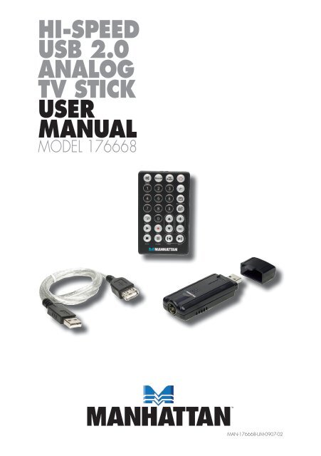 hi-speed usb 2.0 analog tv stick user manual - MANHATTAN