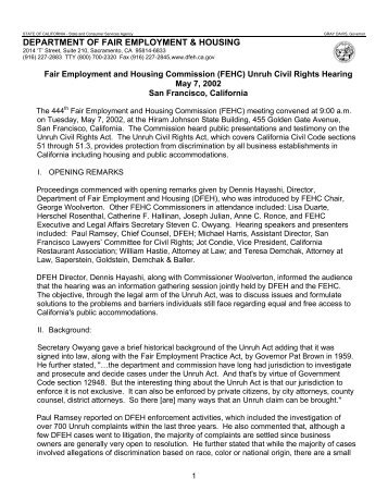 Hearing Summary.pdf - DFEH - State of California