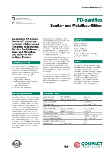 FD-saniflex - MaxDicht Silikon und Dichtstoffe