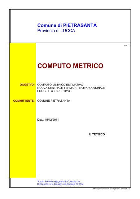 computo metrico estimativo.pdf - Comune di Pietrasanta