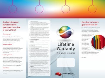 PDF Lifetime Warranty Leaflet - DuPont Refinish