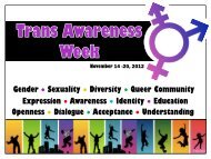 Trans Awareness Week Bulletin Board - MyLaurier