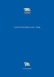 LEISTUNGSBILANZ 2006 - CONTI Unternehmensgruppe