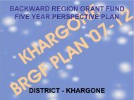 Khargone BRGF District Plan 2007-12 - nrcddp