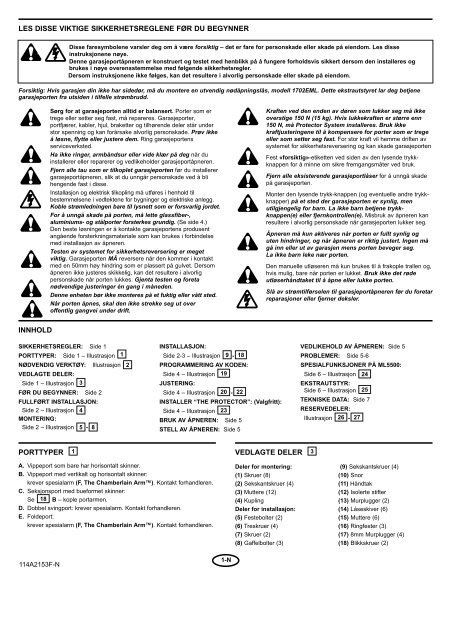 GaragentorÃƒÂ¶ffner Modell MotorLift 5500 Instructions - Chamberlain