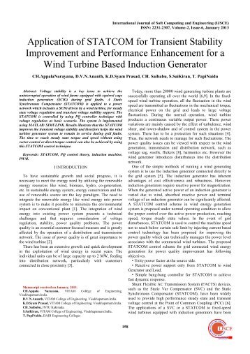 Application of STATCOM for Transient Stability Improvement and ...