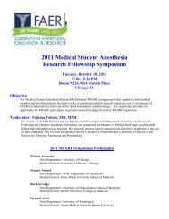 2010 MSARF Symposium Participants - Foundation for Anesthesia ...