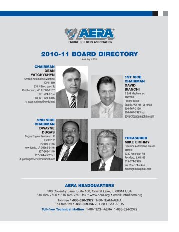 2010-11 BOARD DIRECTORY - Aera