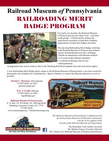 Railroading Merit Badge Program - Railroad Museum of Pennsylvania