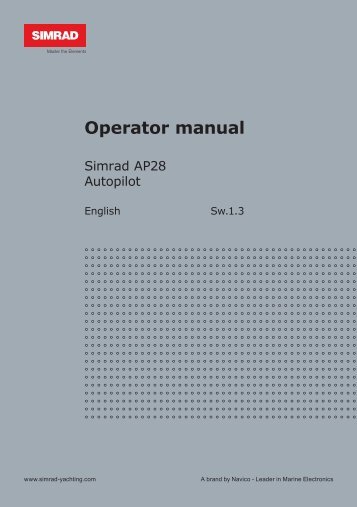 AP28 Autopilot - Operator Manual - Simrad Professional Series ...