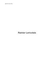 Rainier Lericolais - Galerie Frank Elbaz