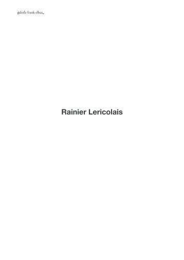 Rainier Lericolais - Galerie Frank Elbaz