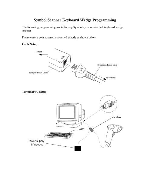 Symbol Scanner Keyboard Wedge Programming - ScanSource ...