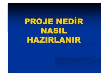 proje nedir nasÄ±l hazÄ±rlanÄ±r