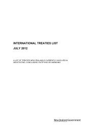 International Treaties List - July 2012 - New Zealand Ministry of ...