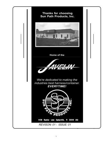 javelin owners manual - Sun Path Products