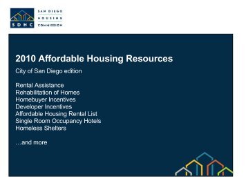 2010 Affordable Housing Resources - San Diego Housing ...