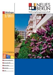 WOHNTAG 2011 - Wohnungsbaugenossenschaft Neues Berlin eG