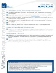 Visa Requirements - G3 Visas & Passports