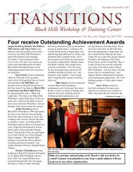 Four receive Outstanding Achievement Awards - Black Hills Workshop