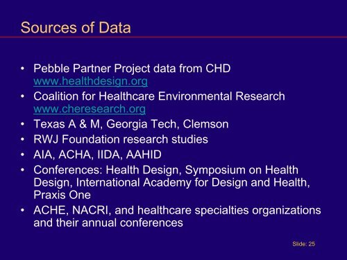 Part 2 - Evidence Based Design - American College of Healthcare ...